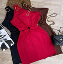 Vestido Elegante com Detalhe em Argola