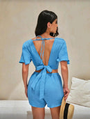 Conjunto Feminino Azul Verão