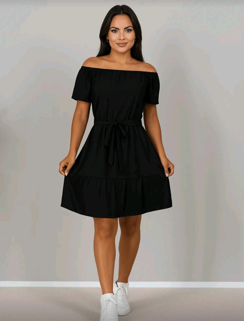 Vestido Ombro a Ombro Elegance