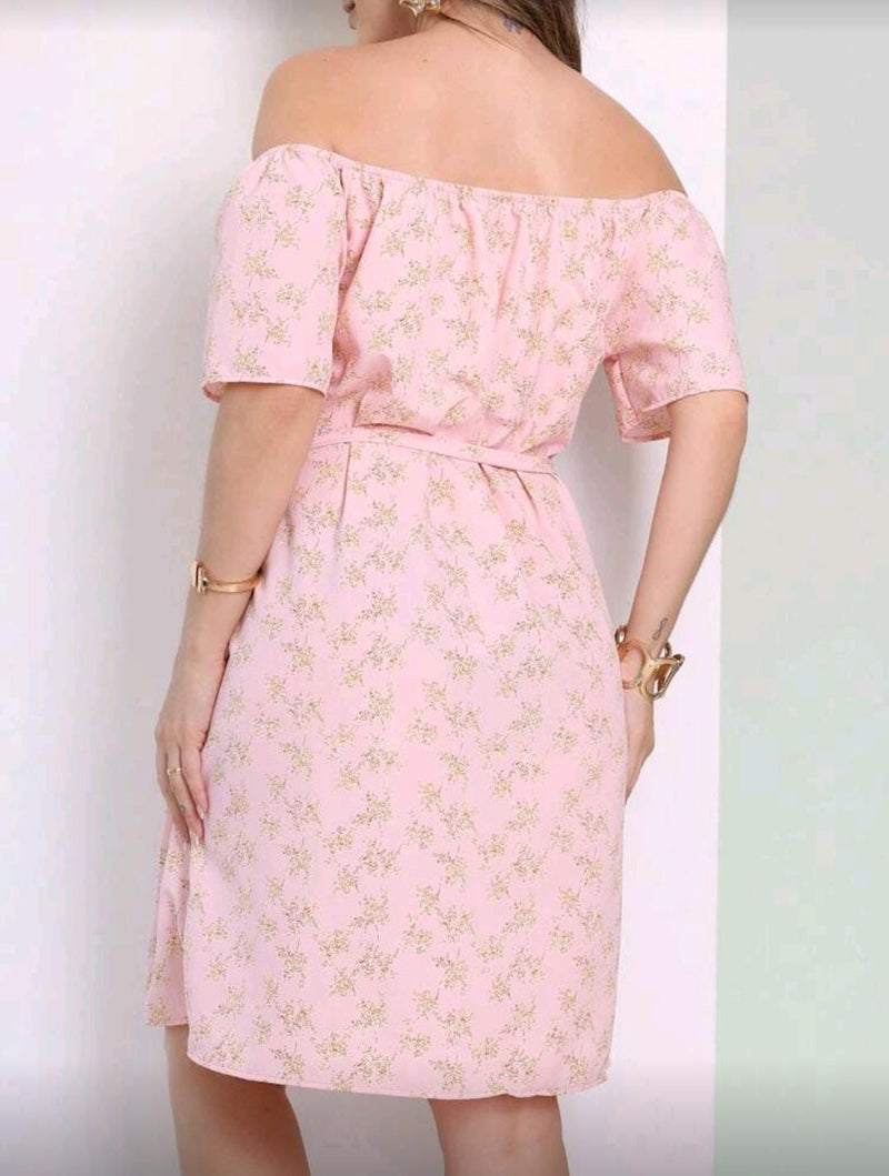 Vestido Ombro a Ombro Floral