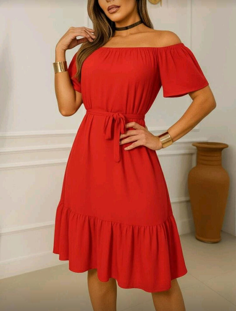 Vestido Ombro a Ombro Elegance