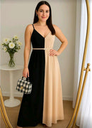 Vestido Longo Bicolor