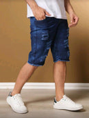 Bermuda Jeans Masculina Destroyed