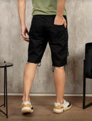 Bermuda Masculina Sarja Rasgada