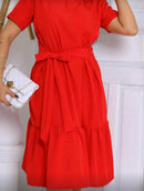 Vestido Feminino Midi com Faixa