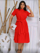 Vestido Feminino Midi com Faixa