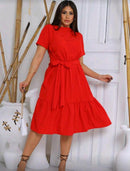 Vestido Feminino Midi com Faixa