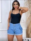 Short Jeans Feminino Cargo
