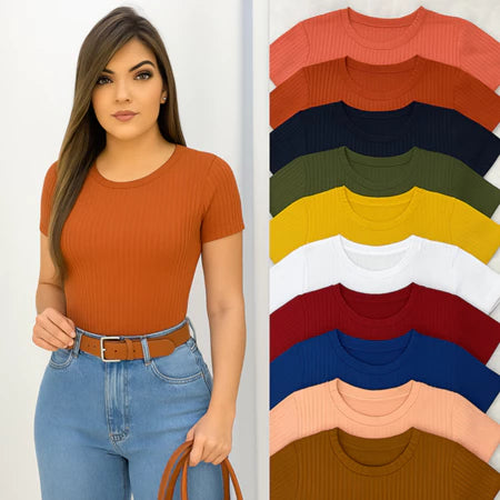 Blusa Canelada Feminina